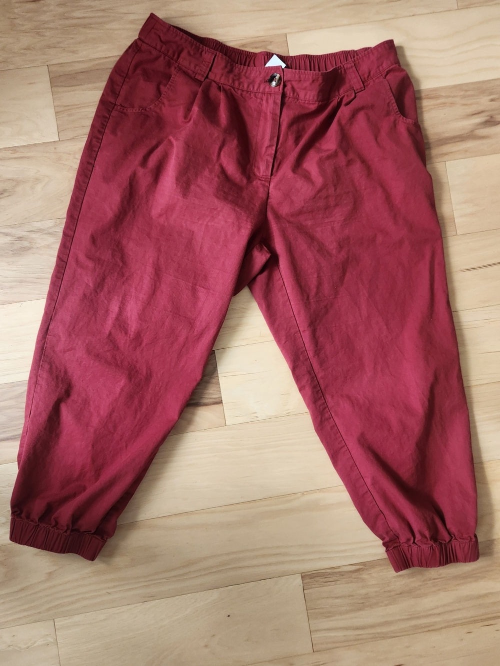 HALARA Women's Red Cotton Joggerd